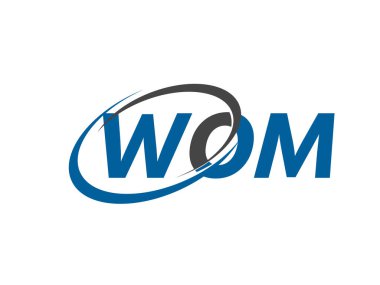 WOM harfi yaratıcı modern zarif logo tasarımı