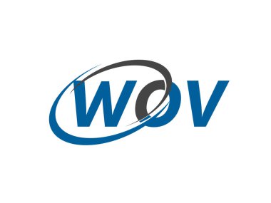 WOV harfi modern zarif logo tasarımı