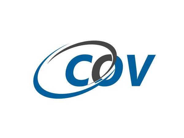 Векторная Иллюстрация Дизайна Логотипа Cov — стоковый вектор