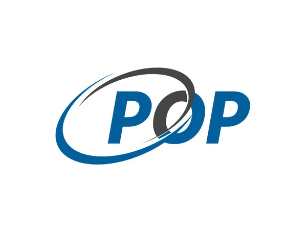 Pop Harfi Yaratıcı Modern Zarif Logo Tasarımı — Stok Vektör