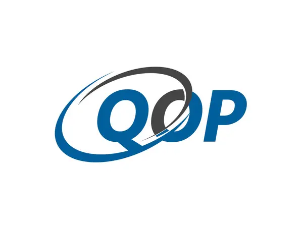 Qop Επιστολή Δημιουργικό Μοντέρνο Κομψό Σχεδιασμό Λογότυπο — Διανυσματικό Αρχείο