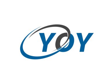 YOY harf yaratıcı modern zarif logo tasarımı