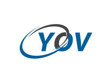YOV harfi yaratıcı modern zarif logo tasarımı