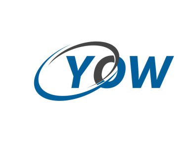 YOW harfi yaratıcı modern zarif logo tasarımı