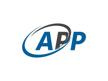 APP harfi yaratıcı modern zarif logo tasarımı