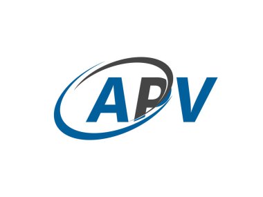 APV harfi yaratıcı modern zarif logo tasarımı