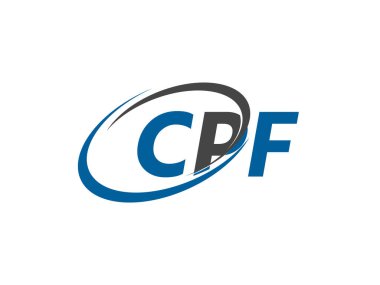 CPF harfi yaratıcı modern zarif logo tasarımı
