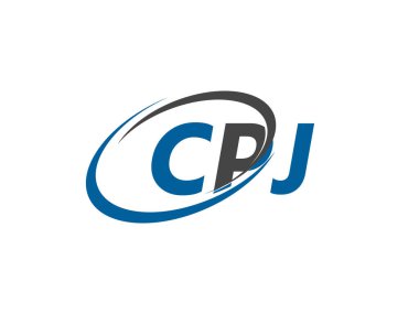 CPJ harfi yaratıcı modern logo tasarımı