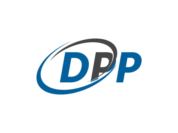 Dpp Brev Kreativ Modern Elegant Logotyp Design — Stock vektor