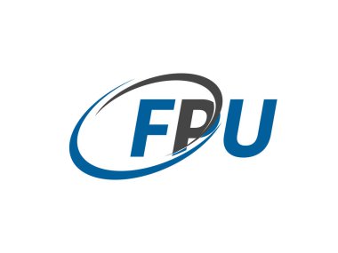 FPU harfi modern zarif logo tasarımı