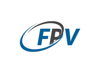 FPV harfi modern zarif logo tasarımı
