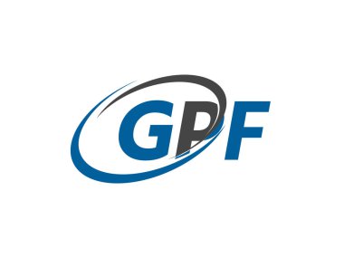 GPF harfi yaratıcı modern logo tasarımı