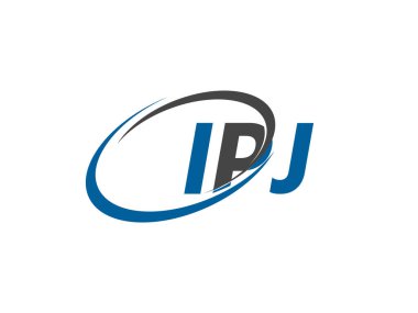 IPJ harfi yaratıcı modern logo tasarımı