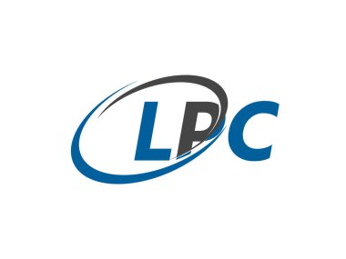 LPC harfi yaratıcı modern zarif logo tasarımı