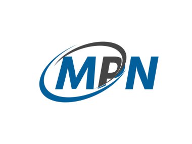 MPN harfi yaratıcı modern zarif logo tasarımı