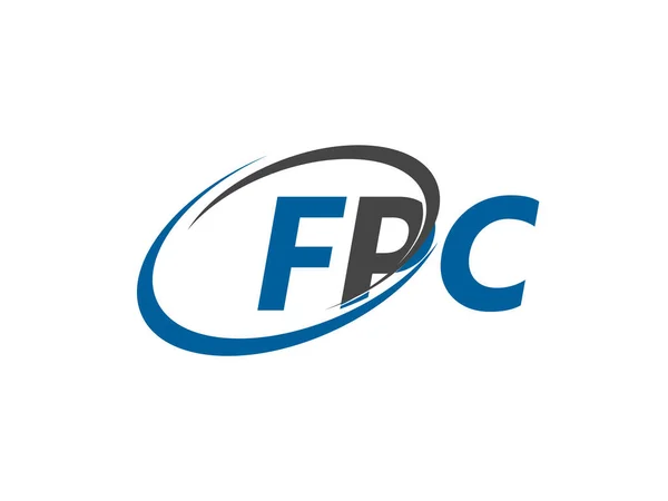 Fpc Brev Kreativ Modern Elegant Logotyp Design — Stock vektor