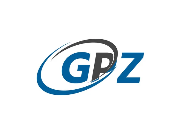 Gpz Brief Kreatives Modernes Elegantes Logo Design — Stockvektor
