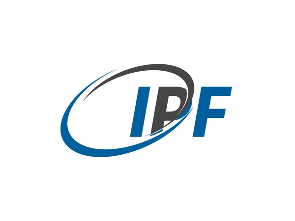Ipf Carta Criativo Moderno Design Elegante Logotipo — Vetor de Stock