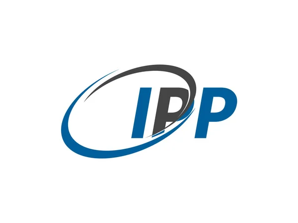 Ipp Brev Kreativ Modern Elegant Logotyp Design — Stock vektor