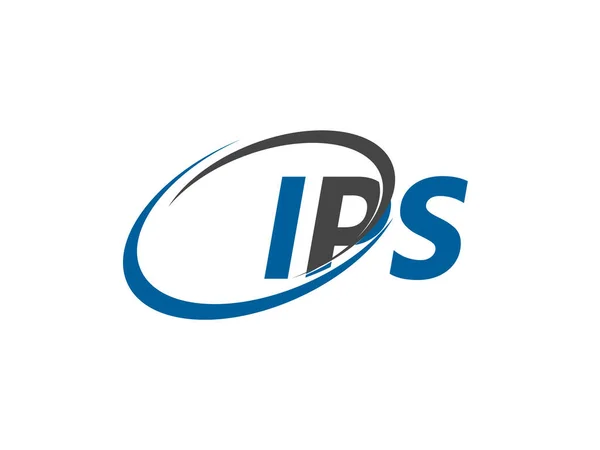 Ips Carta Criativo Moderno Design Elegante Logotipo — Vetor de Stock