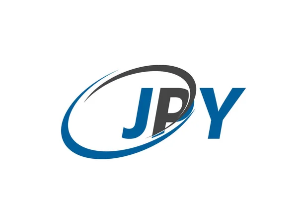 Jpy Carta Criativo Moderno Design Elegante Logotipo — Vetor de Stock