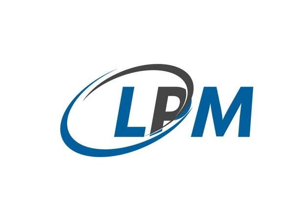 Lpm Brev Kreativ Modern Elegant Logotyp Design — Stock vektor