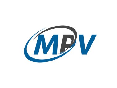 MPV harfi yaratıcı modern zarif logo tasarımı