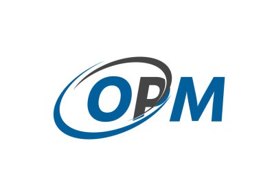 OPM harfi yaratıcı modern zarif logo tasarımı