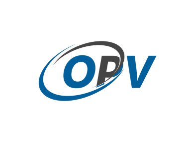 OPV harfi yaratıcı modern zarif logo tasarımı