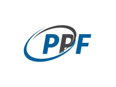 PPF harfi yaratıcı modern zarif logo tasarımı