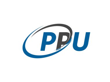 PPU harfi yaratıcı modern zarif logo tasarımı