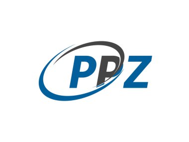 PPZ harfi yaratıcı modern zarif logo tasarımı