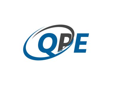 QPE harfi yaratıcı modern logo tasarımı