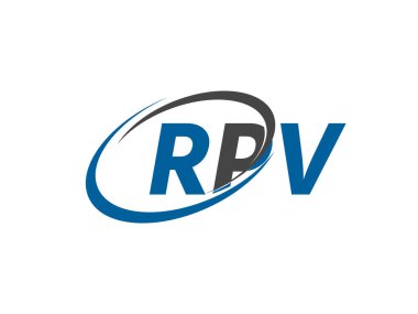 RPV harfi yaratıcı modern logo tasarımı