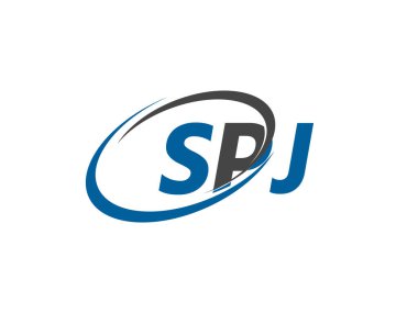 SPJ harfi yaratıcı modern zarif logo tasarımı