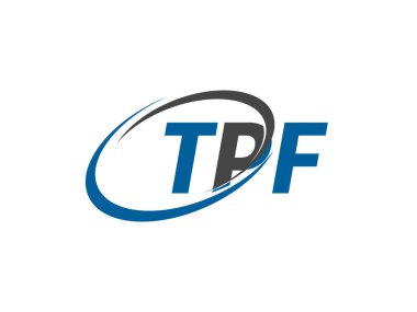 TPF harfi yaratıcı modern logo tasarımı