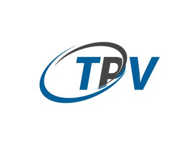 TPV harfi yaratıcı modern logo tasarımı