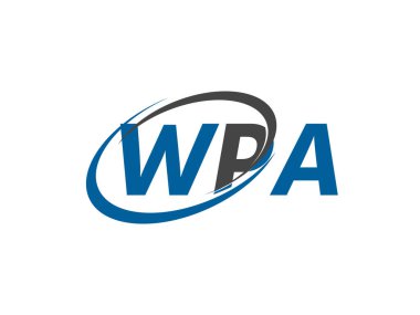 WPA harfi yaratıcı modern zarif logo tasarımı