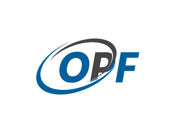 Opf Carta Creativa Moderno Elegante Logotipo Diseño — Archivo Imágenes Vectoriales
