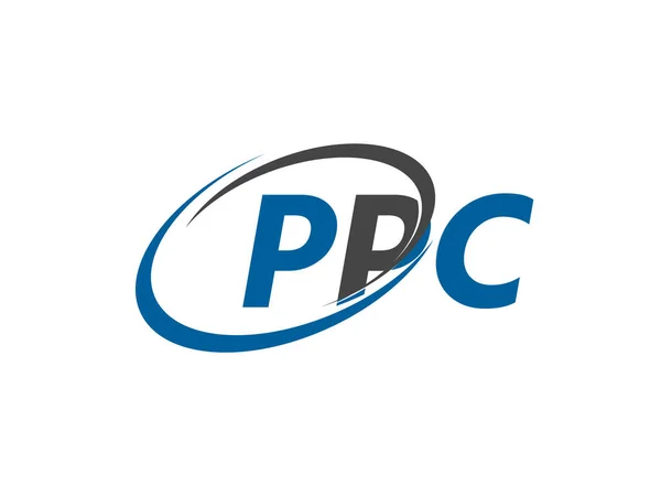 Ppc Lettre Créative Moderne Élégant Logo Design — Image vectorielle