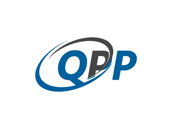 Qpp Επιστολή Δημιουργικό Μοντέρνο Κομψό Σχεδιασμό Λογότυπο — Διανυσματικό Αρχείο