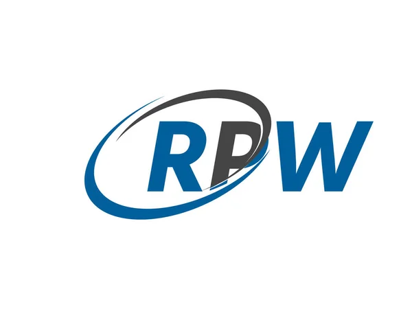 Επιστολή Rpw Δημιουργικό Μοντέρνο Κομψό Σχεδιασμό Λογότυπο — Διανυσματικό Αρχείο