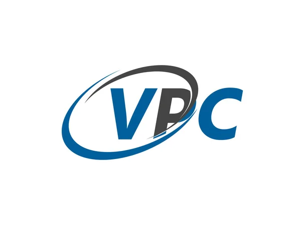 Vpcの手紙創造的な現代的なエレガントなロゴデザイン — ストックベクタ