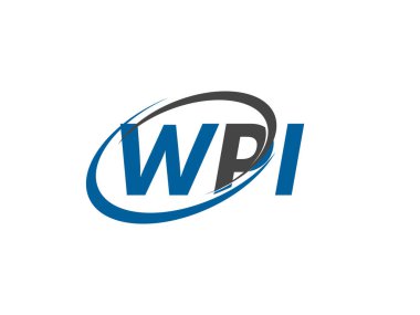 WPI harfi yaratıcı modern logo tasarımı