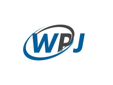 WPJ harfi yaratıcı modern logo tasarımı