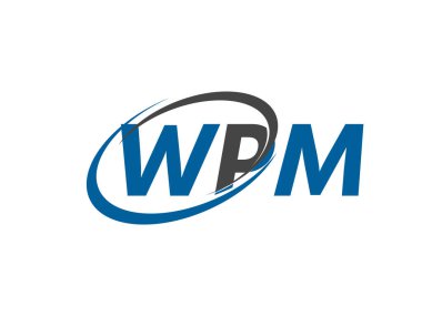 WPM harfi yaratıcı modern zarif logo tasarımı