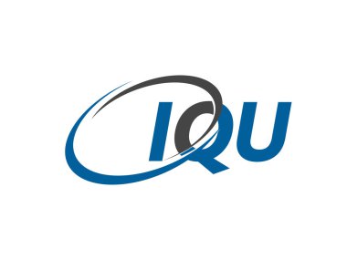 IQU mektup yaratıcı modern zarif logo tasarımı