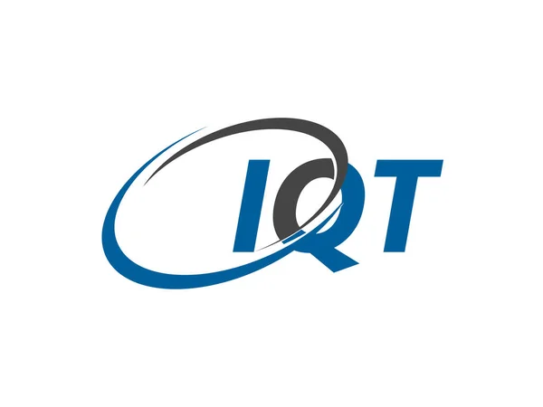Iqt Carta Criativo Moderno Elegante Design Logotipo Swoosh — Vetor de Stock