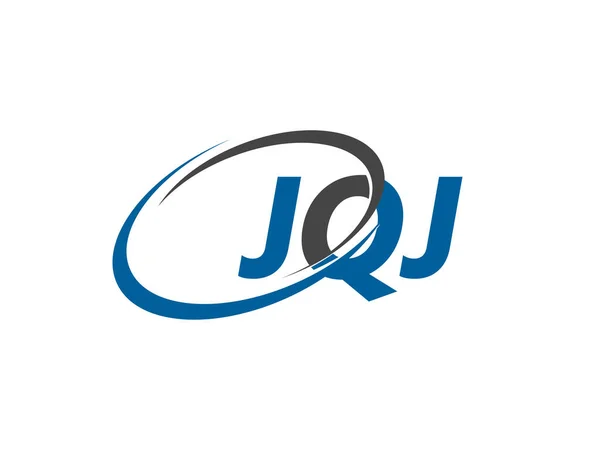 Jqj Lettre Créative Moderne Élégant Design Logo Swoosh — Image vectorielle