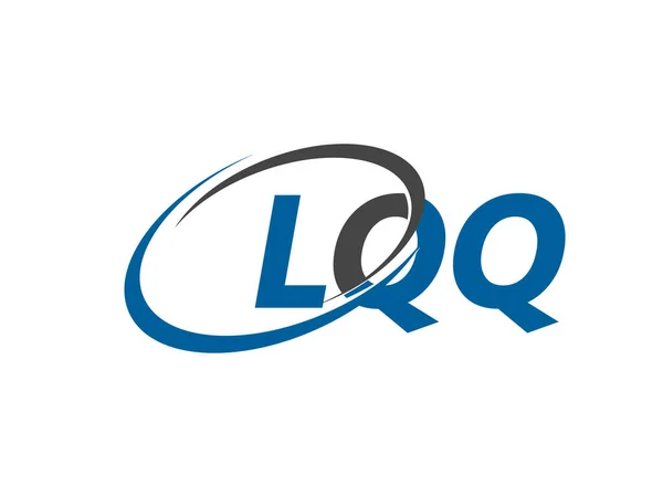 Lqq Письмо Креативный Современный Элегантный Дизайн Логотипа Swoosh — стоковый вектор